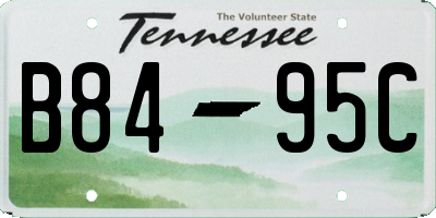 TN license plate B8495C