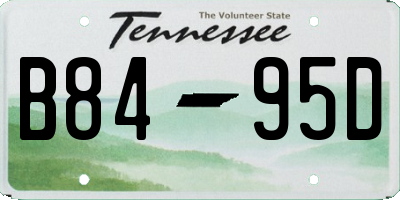 TN license plate B8495D
