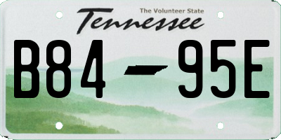 TN license plate B8495E