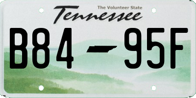 TN license plate B8495F
