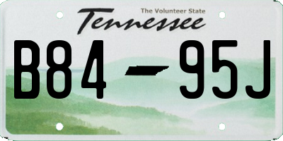 TN license plate B8495J