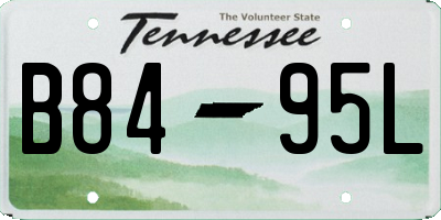 TN license plate B8495L