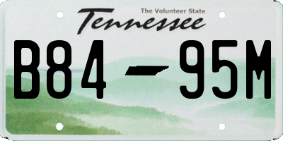 TN license plate B8495M