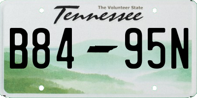 TN license plate B8495N
