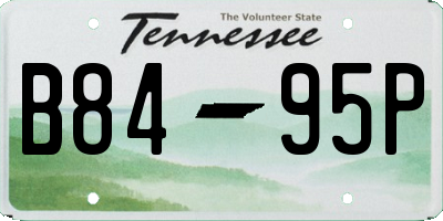 TN license plate B8495P