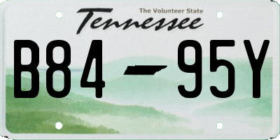 TN license plate B8495Y