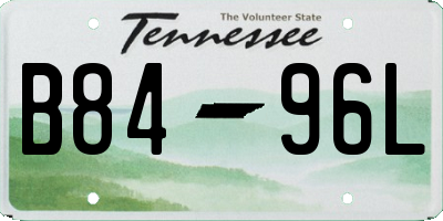 TN license plate B8496L