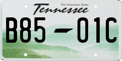 TN license plate B8501C
