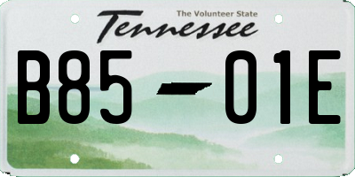 TN license plate B8501E