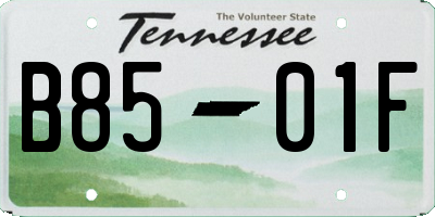 TN license plate B8501F