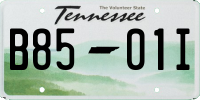 TN license plate B8501I