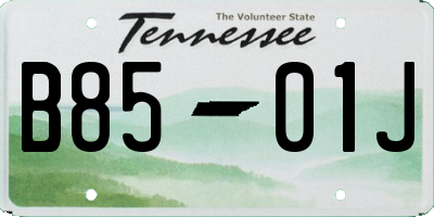 TN license plate B8501J