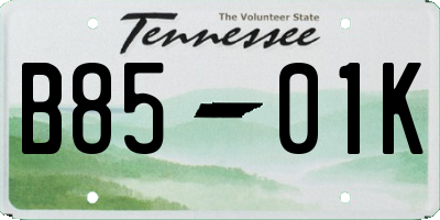 TN license plate B8501K