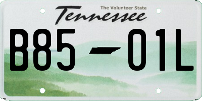 TN license plate B8501L