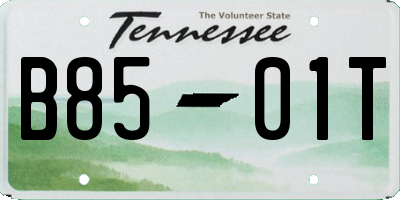 TN license plate B8501T