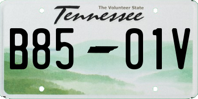 TN license plate B8501V