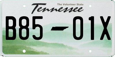 TN license plate B8501X