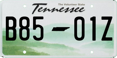 TN license plate B8501Z