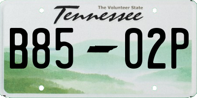 TN license plate B8502P