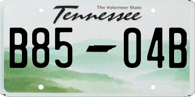 TN license plate B8504B