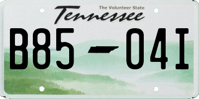 TN license plate B8504I