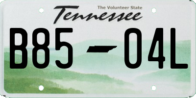 TN license plate B8504L