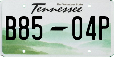 TN license plate B8504P