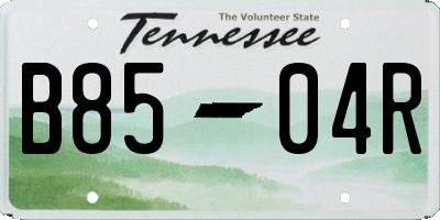 TN license plate B8504R