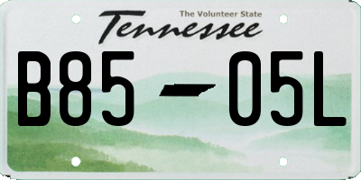 TN license plate B8505L