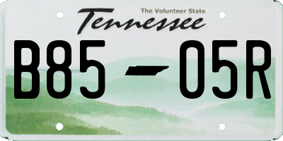 TN license plate B8505R