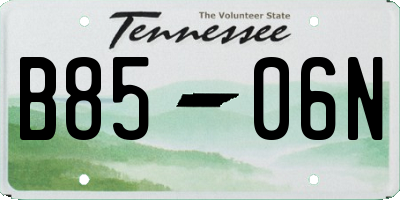 TN license plate B8506N