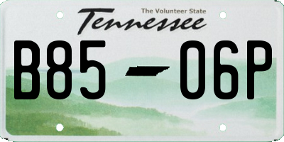 TN license plate B8506P