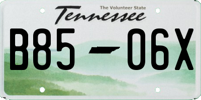 TN license plate B8506X