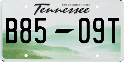 TN license plate B8509T