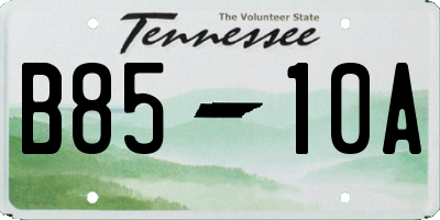 TN license plate B8510A