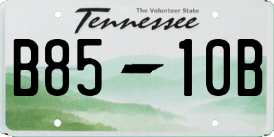 TN license plate B8510B