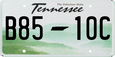 TN license plate B8510C