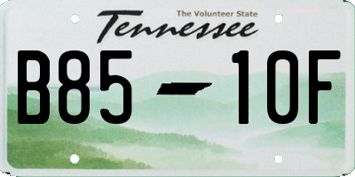 TN license plate B8510F