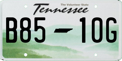 TN license plate B8510G