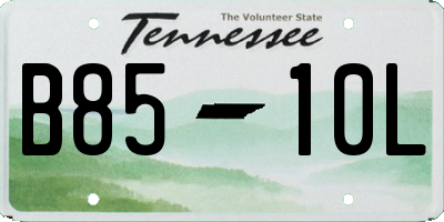 TN license plate B8510L