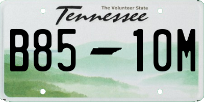 TN license plate B8510M