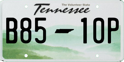 TN license plate B8510P