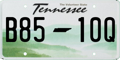 TN license plate B8510Q