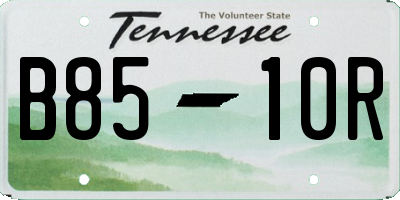 TN license plate B8510R