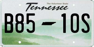 TN license plate B8510S