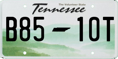 TN license plate B8510T
