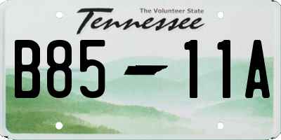 TN license plate B8511A
