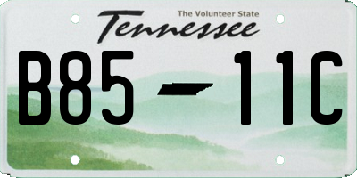 TN license plate B8511C
