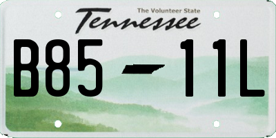 TN license plate B8511L