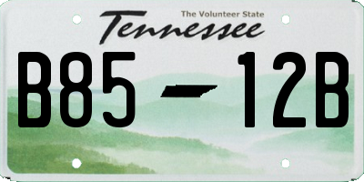 TN license plate B8512B